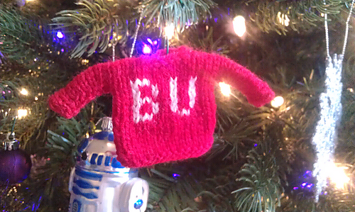 BU Sweater Ornament
