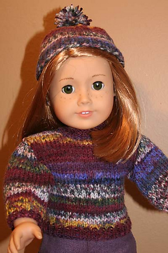 American Girl Sweater & Hat
