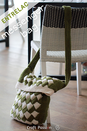 Entrelac Messenger Bag
