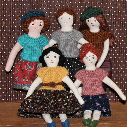 Placket Tee for Tiny Rag Dolls