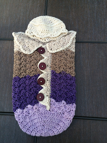 Button-Up Baby Cocoon and Hat