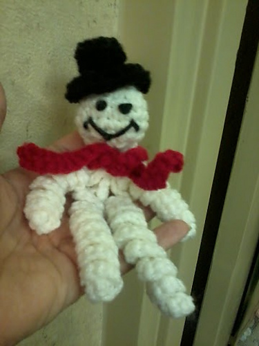 Curly Snowman ornament