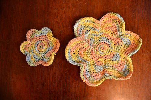 Flower Coaster and Dishcloth