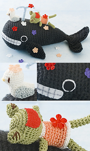 27-3K Whale, Frog & Seagull Amigurumi
