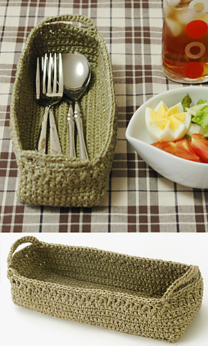 27-G741C Kirakira Hemp Rectangular Basket