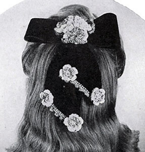 Bow and Flower Hair-Do #1162