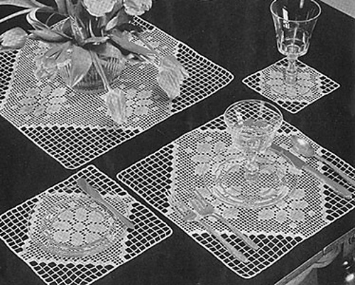 Modern Squares Luncheon Set #7264