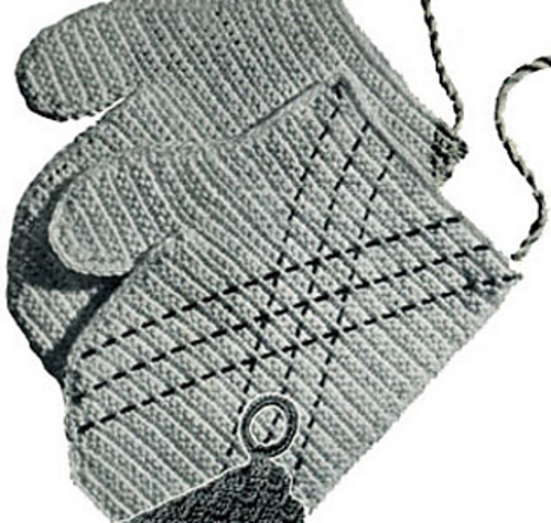 Mittens Potholder #9222