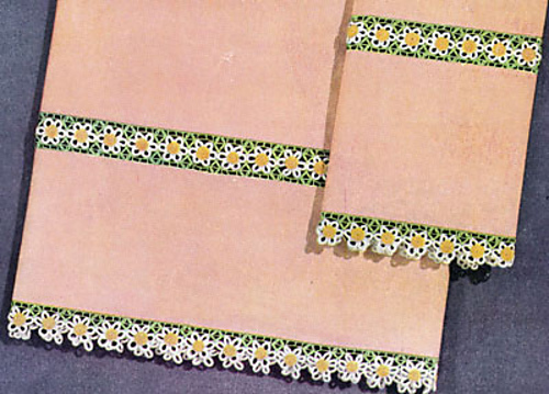 Daisy Pillow Case Edging and Insertion #EI-282