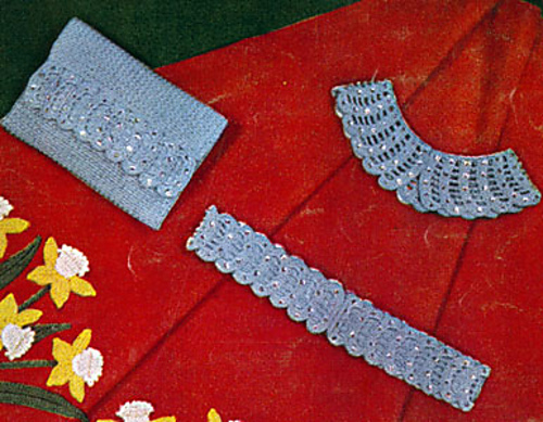 Glitter Collar, Belt and Bag Set