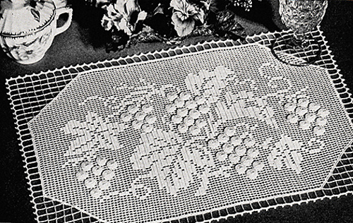 Grape Arbor Embossed Filet Placemat #11