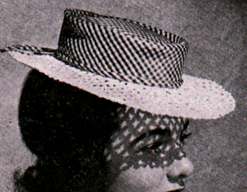 Crochet Trimmed Sailor Hat #16
