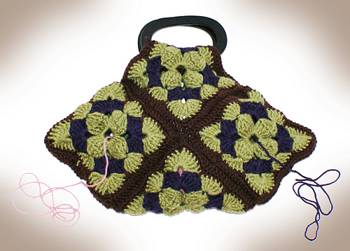 Granny Square Purse or Yarn Stash Bag