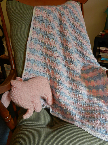 Peek-a-Boo Striped Blanket