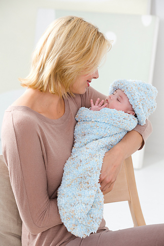 Baby Cocoon and Cap (Knit)