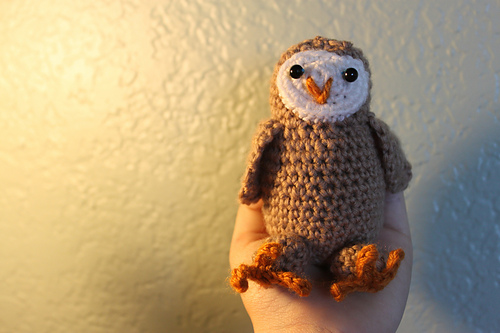 Crocheted Barn Owl