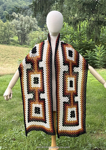 Granny Square Tiles Shawl