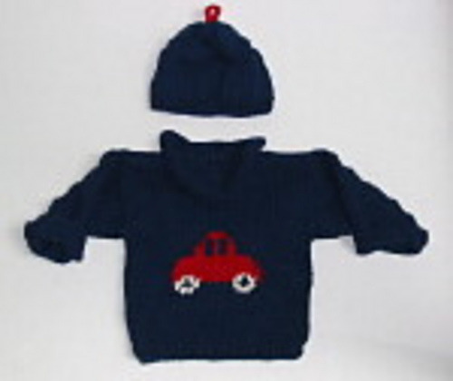 Rollneck Pullover with Car