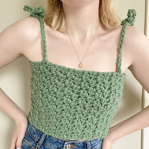Beginner-Friendly Crochet Tie Tank Top