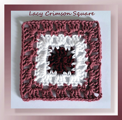 Lacy Crimson Square