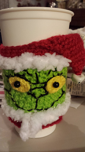 Christma Grinch Cup Cozy