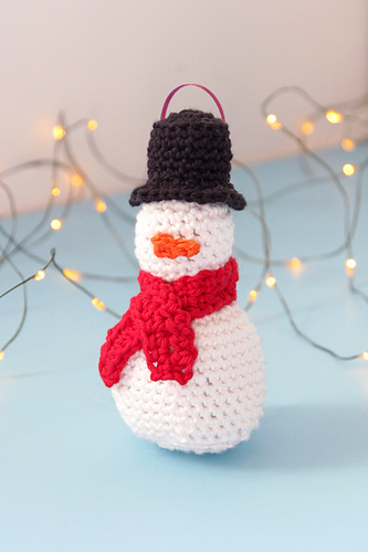 Amigurumi Snowman Ornament