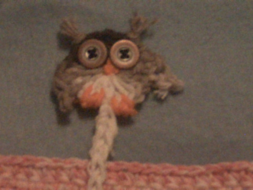 Crochet Owl Bookmark or Applique