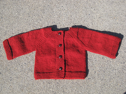 Raglan Baby Cardigan (Top-Down)