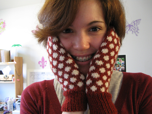 Polka Dot Mittens