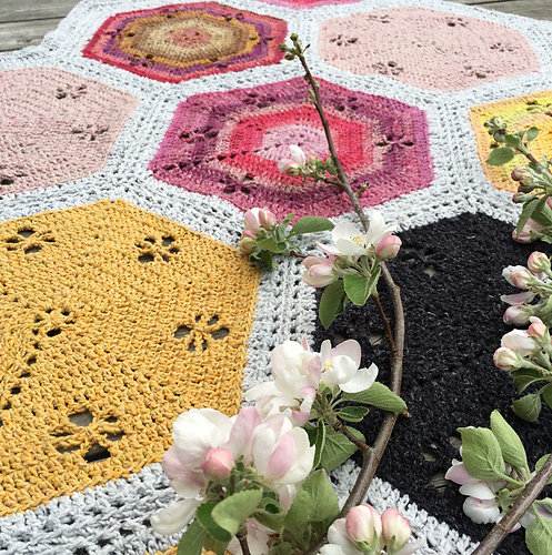Spring Garden Hexie Blanket