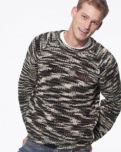 Man's Shaker Rib Raglan Pullover
