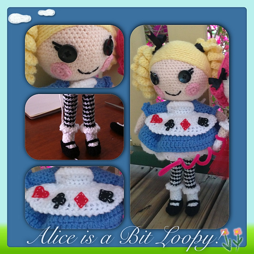 Alice is a Bit Loopy! Lalaloopsy inspired dolly