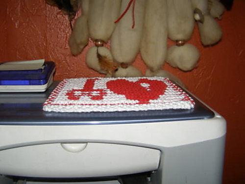 Heart&Key illusion dishcloth
