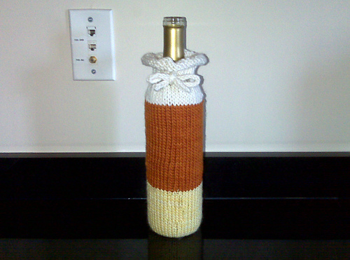 Candy Corn Wine Gift Bag