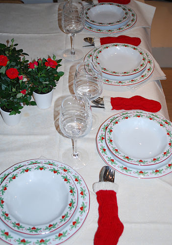 Christmas table socks