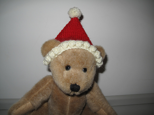 Teddy Bear Santa Hat