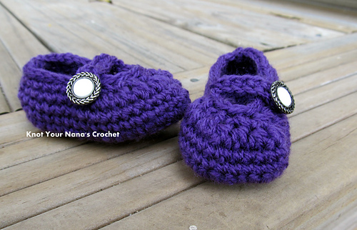 crochet booties with strap