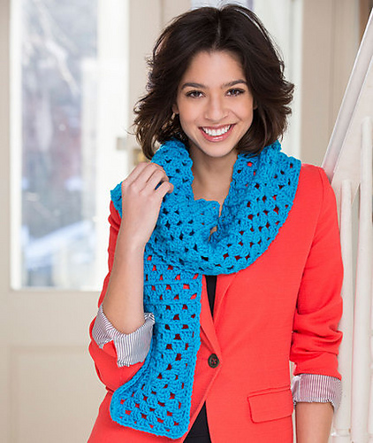 Beginner Granny Square Scarf