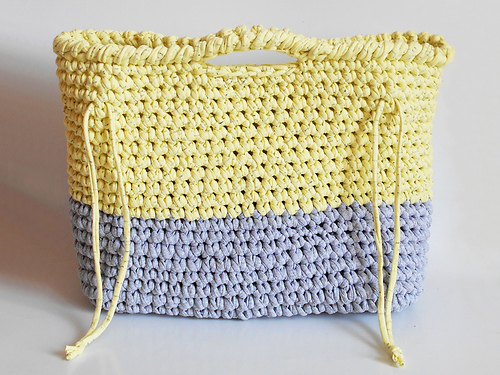 XL upcycled fabric bag