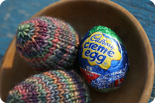 Cadbury Egg Cozy