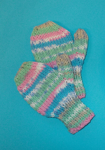 Fair Isle Effect Pre-School Toddler Mittens