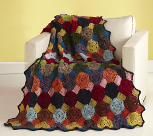Snowball Motif Afghan