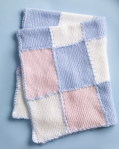 Faux Patchwork Baby Blanket