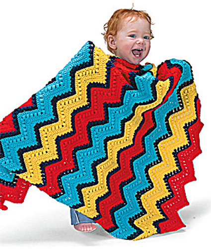 Ripple Effect Baby Blanket (crochet)