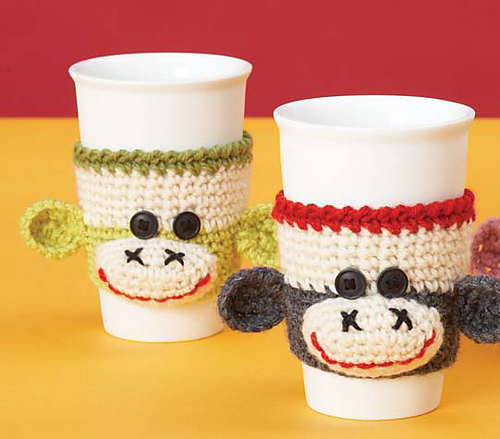 Sock Monkey Cup Cozy