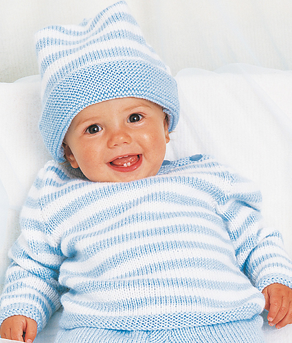 Stripe Jumper with Matching Hat