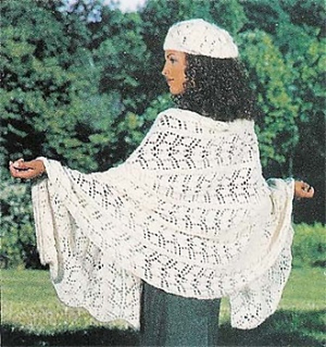 Lacy Leaf Wrap and Beret (Wrap)
