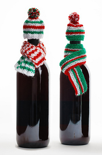 Wine Bottle Hats & Scarves (knit)