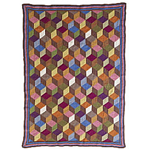 Tumbling Blocks Afghan
