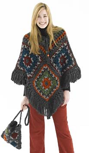Posh Poncho & Granny Square Bag (Poncho)